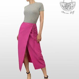 Zara / Wrap Maxi Straight Skirt / Size XS / Color Pink Fuchsia